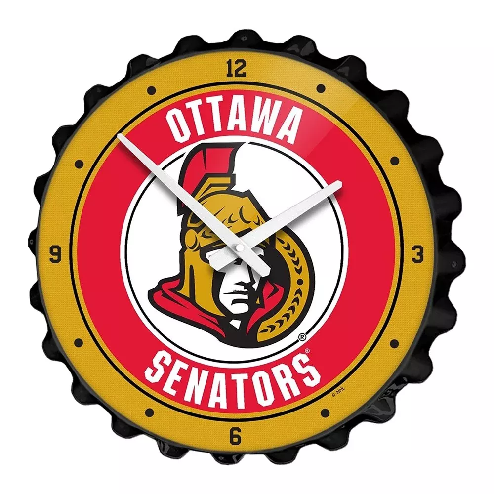 Ottawa Senators: Bottle Cap Wall Clock