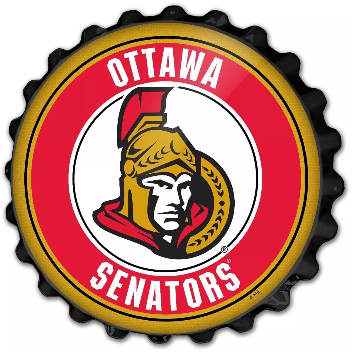 Ottawa Senators: Bottle Cap Wall Sign