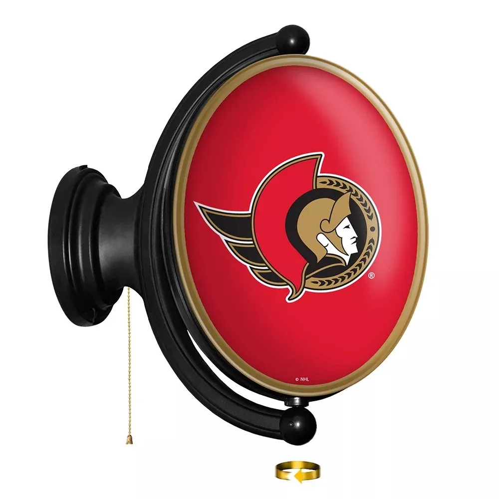 Ottawa Senators: Original Oval Rotating Lighted Wall Sign