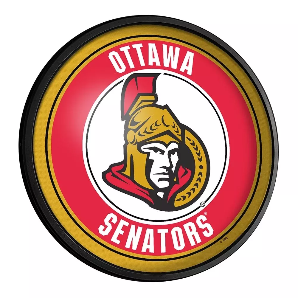 Ottawa Senators: Round Slimline Lighted Wall Sign