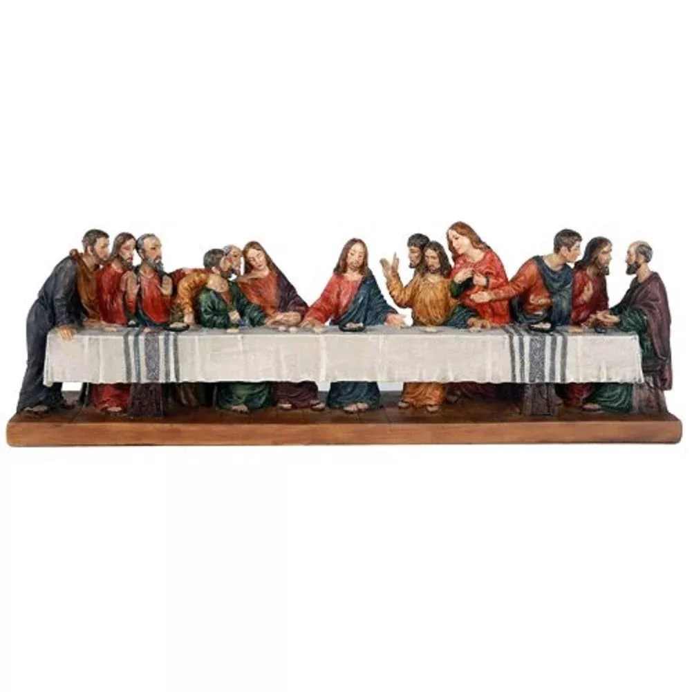 Pacific Giftware Da Vinci Last Supper Figurine 3.75" Multicolor Resin