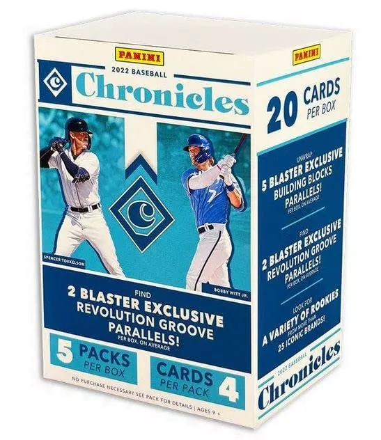 Panini 2022 Chronicles MLB Baseball Blaster Box 20 Cards Multicolor