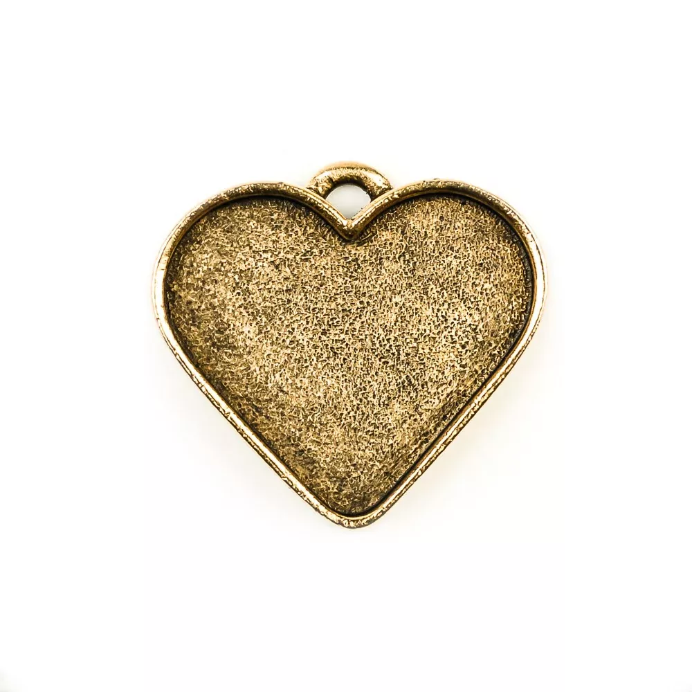 Pendant Heart- Antique Gold
