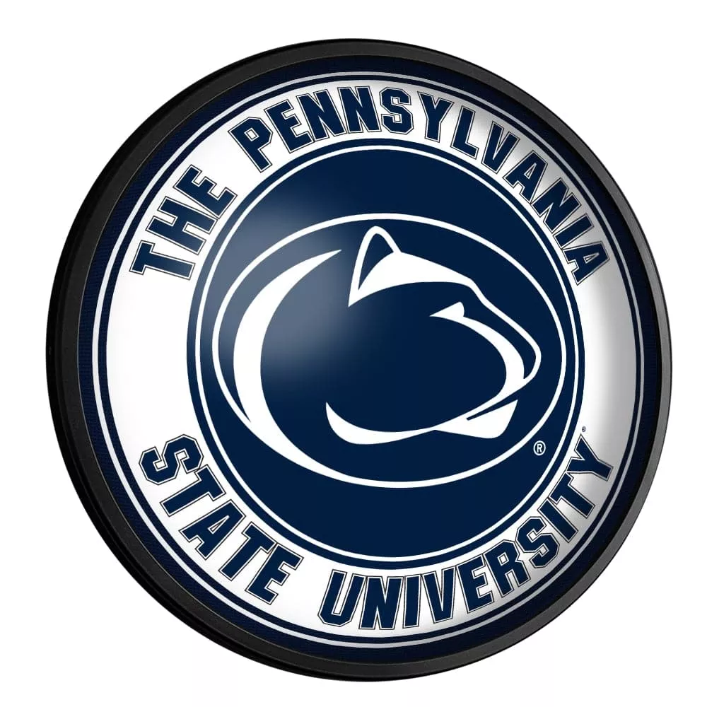 Penn State Nittany Lions: Round Slimline Lighted Wall Sign