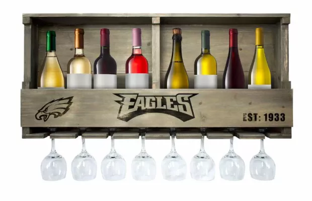 Philadelphia Eagles Reclaimed Bar Shelf For Sale – Game Room Gorilla