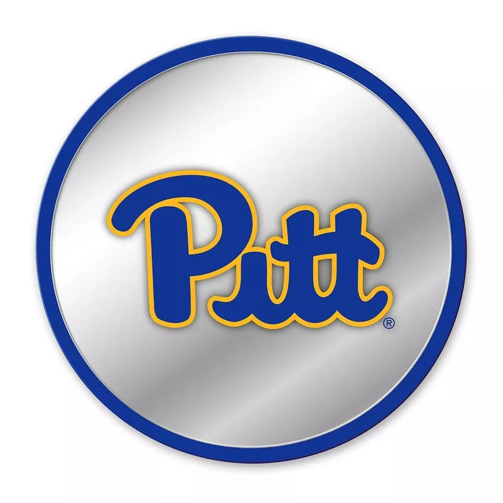 Pitt Panthers: Modern Disc Mirrored Wall Sign