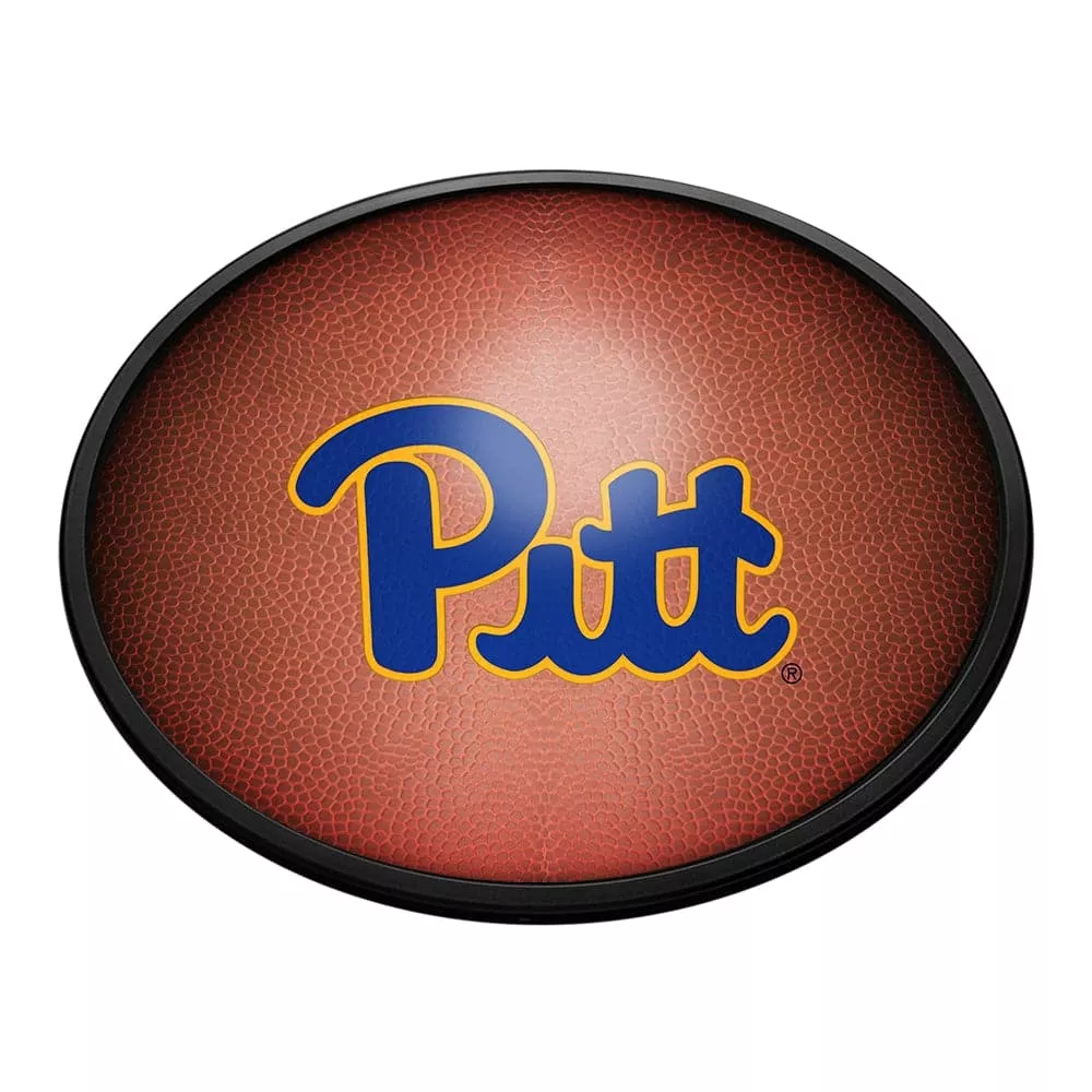 Pitt Panthers: Pigskin - Oval Slimline Lighted Wall Sign