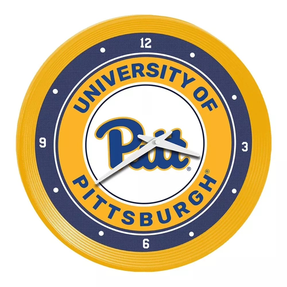 Pitt Panthers: Ribbed Frame Wall Clock