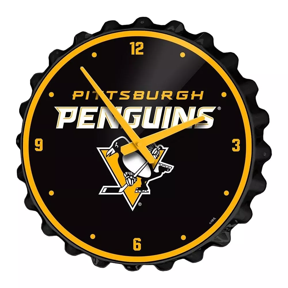 Pittsburgh Penguins: Bottle Cap Wall Clock