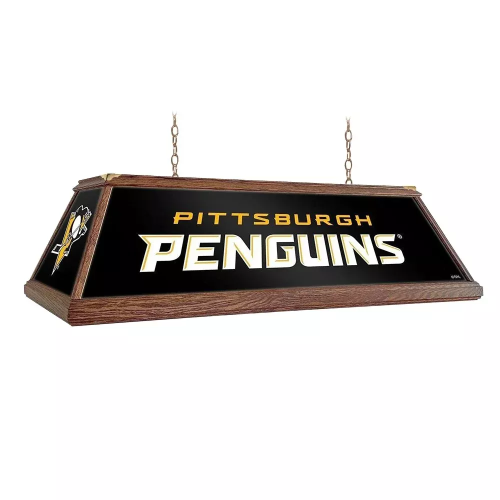 Pittsburgh Penguins: Premium Wood Pool Table Light