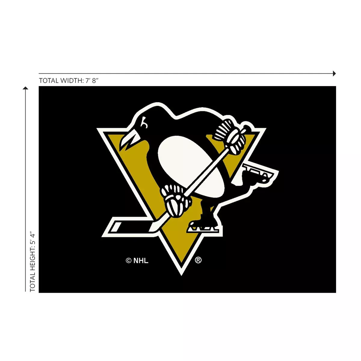 Pittsburgh Penguins Spirit Rug