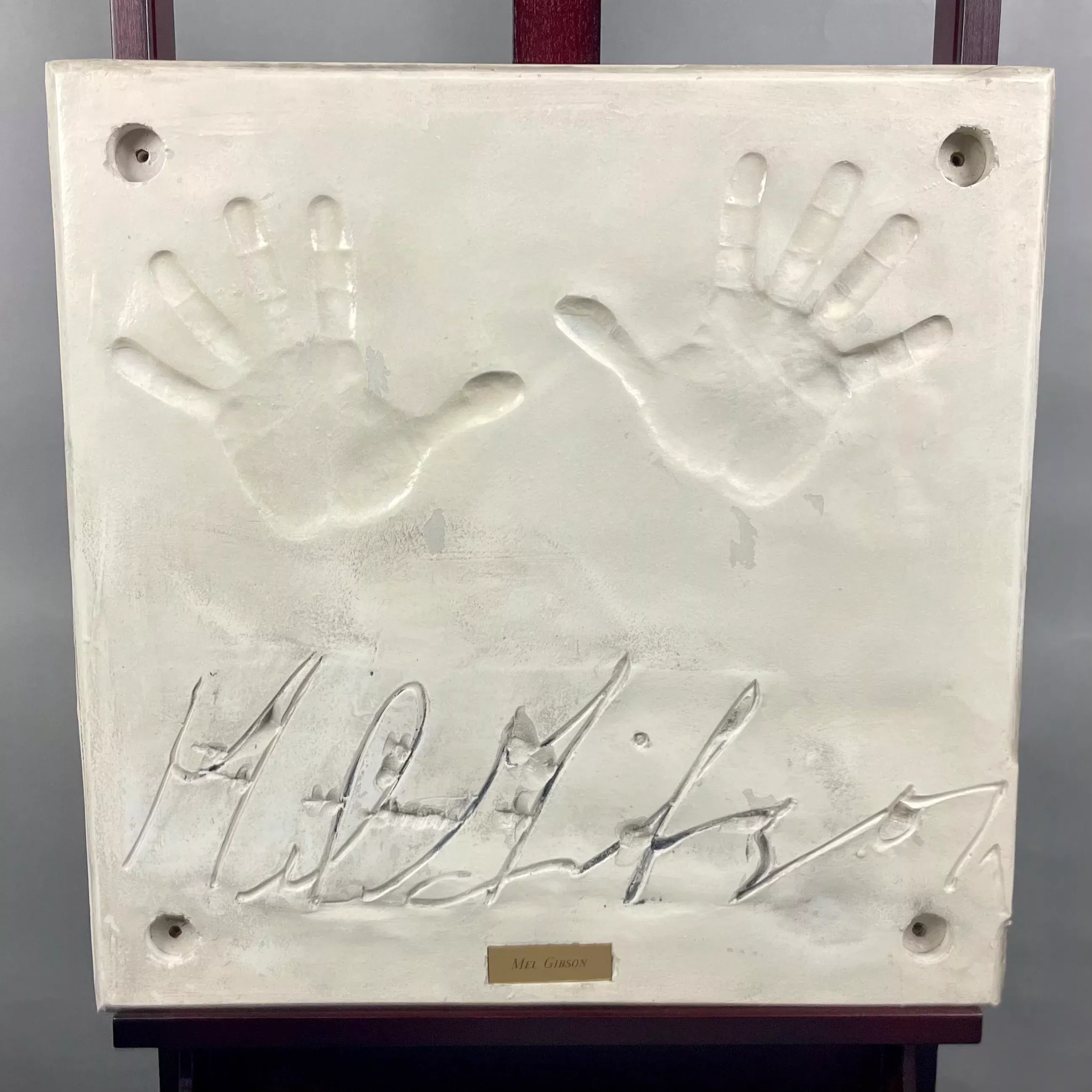 PLANET HOLLYWOOD SEATTLE Mel Gibson Celebrity Hand Cast