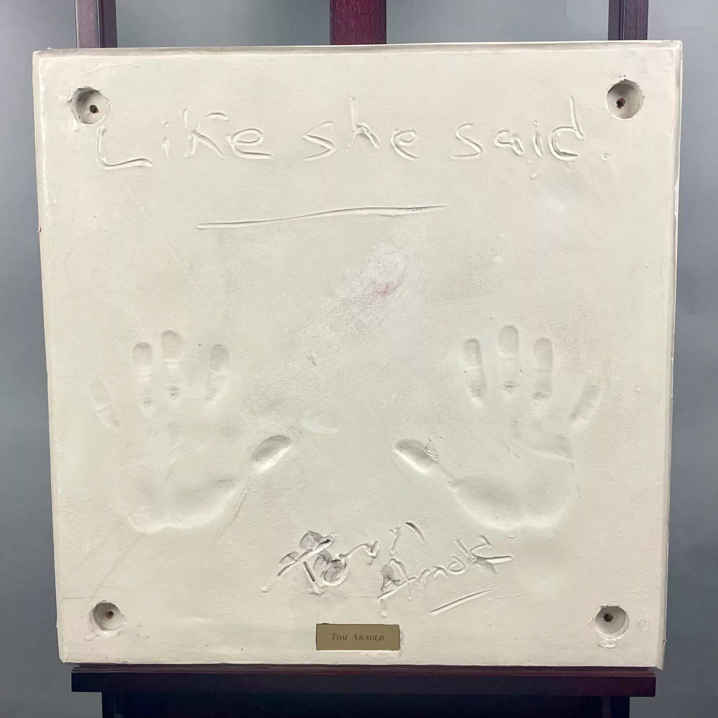 PLANET HOLLYWOOD SEATTLE Tom Arnold Celebrity Hand Cast