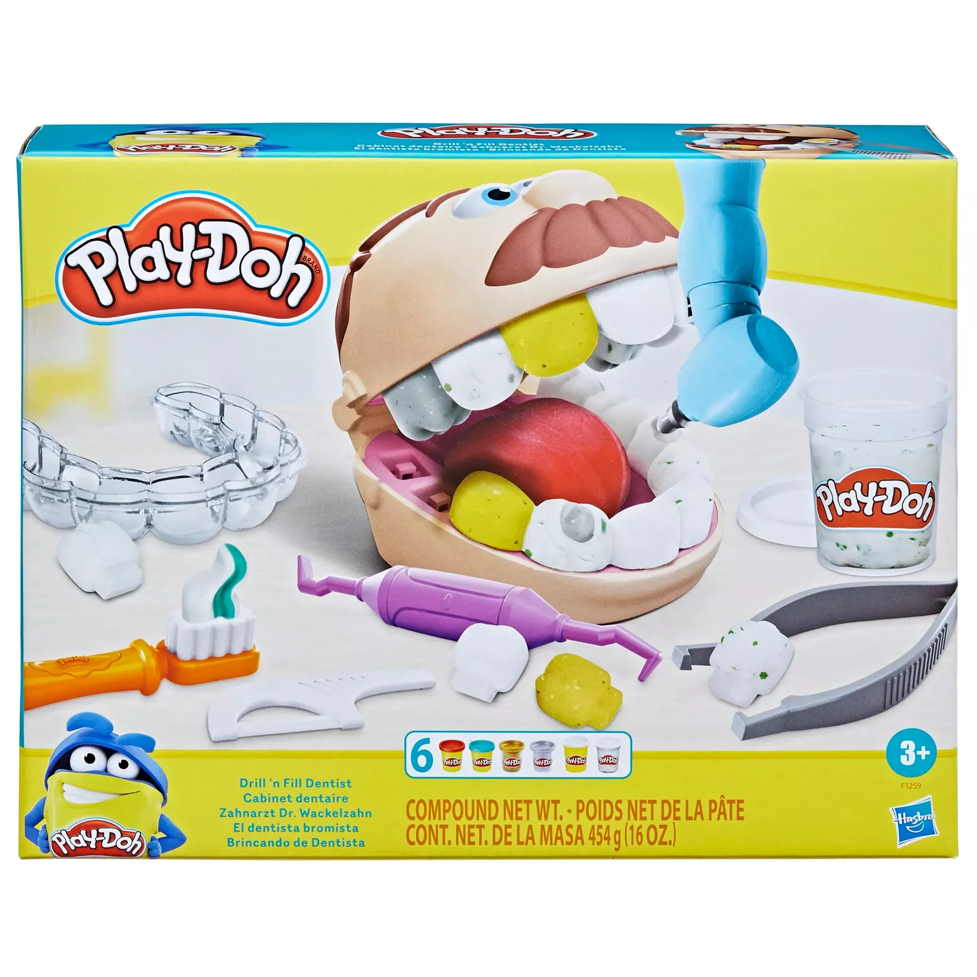 Play-Doh Dentist Kit - Playset with 10 Tools, Multicolored, One Size