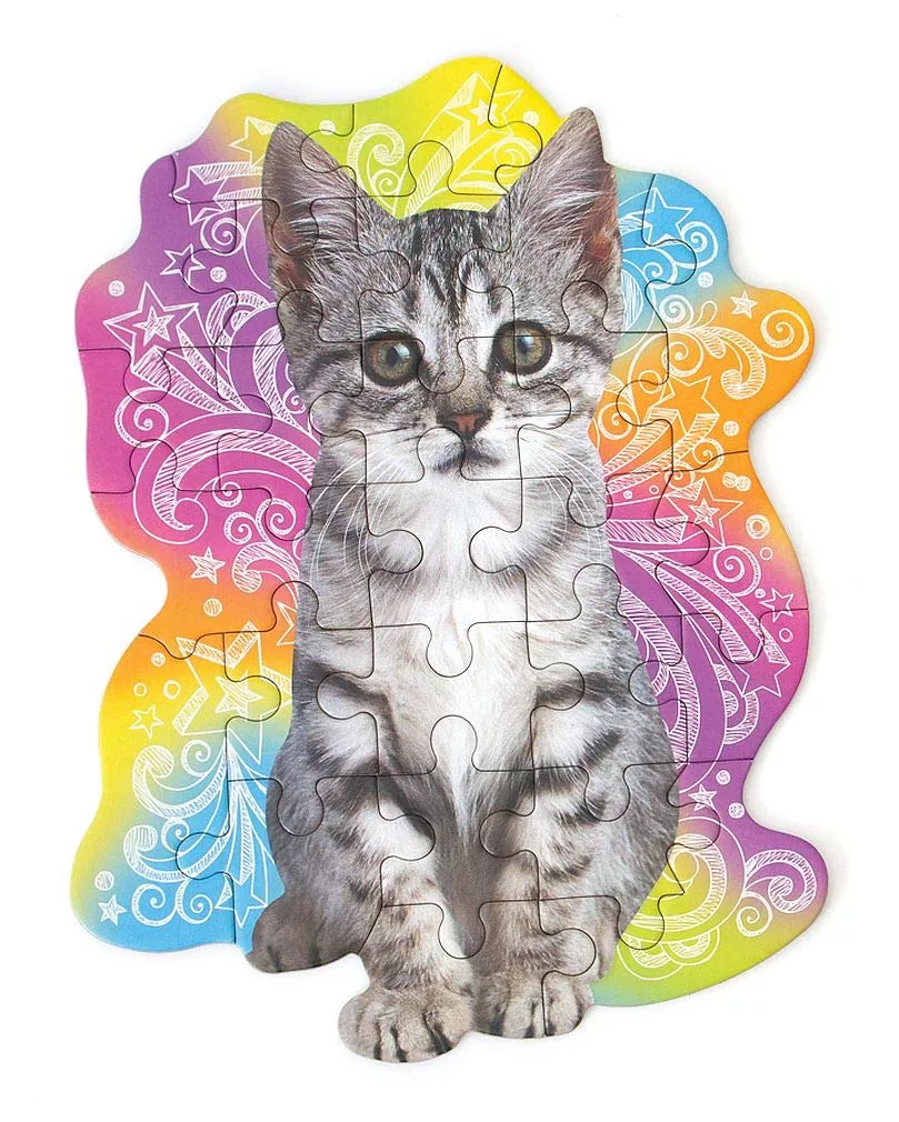 Playhouse Mini Puzzle Tabby Kitten 24 Pieces 7"x9" for Ages