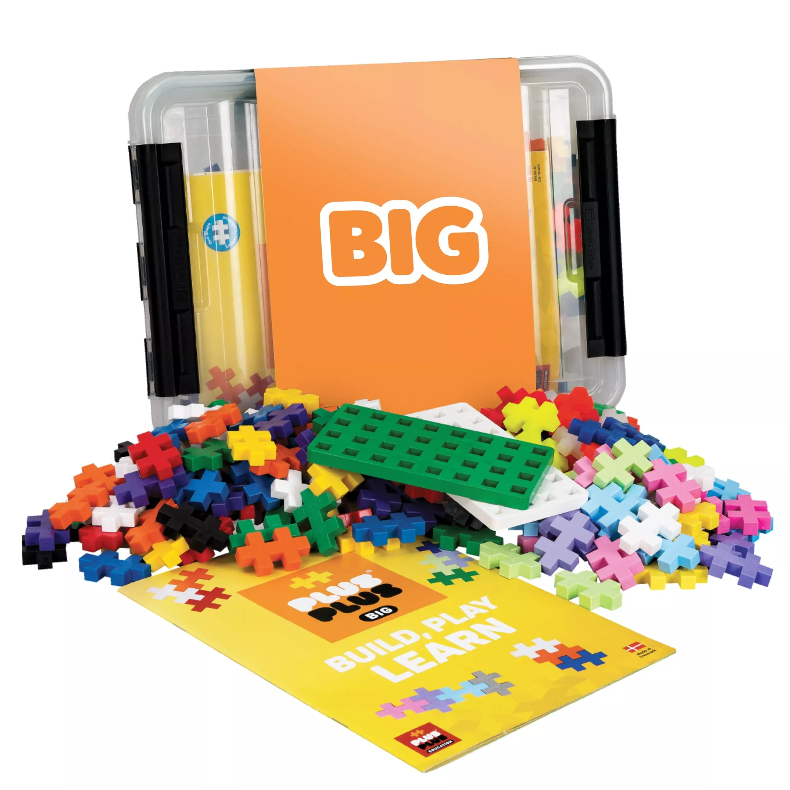 PLUS PLUS Big Building Blocks Set, 200 Pieces, White, Preschool Friendly