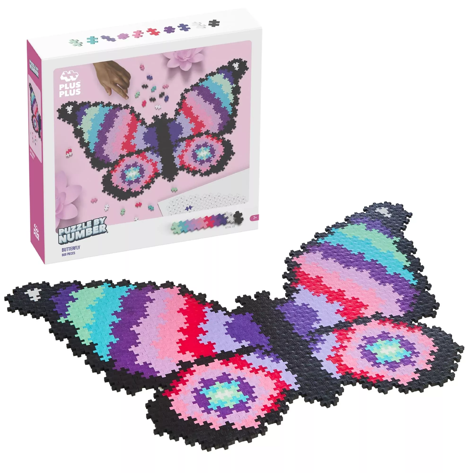 PLUS PLUS Butterfly Building Set, 800 Pieces, Multicolor, One Size
