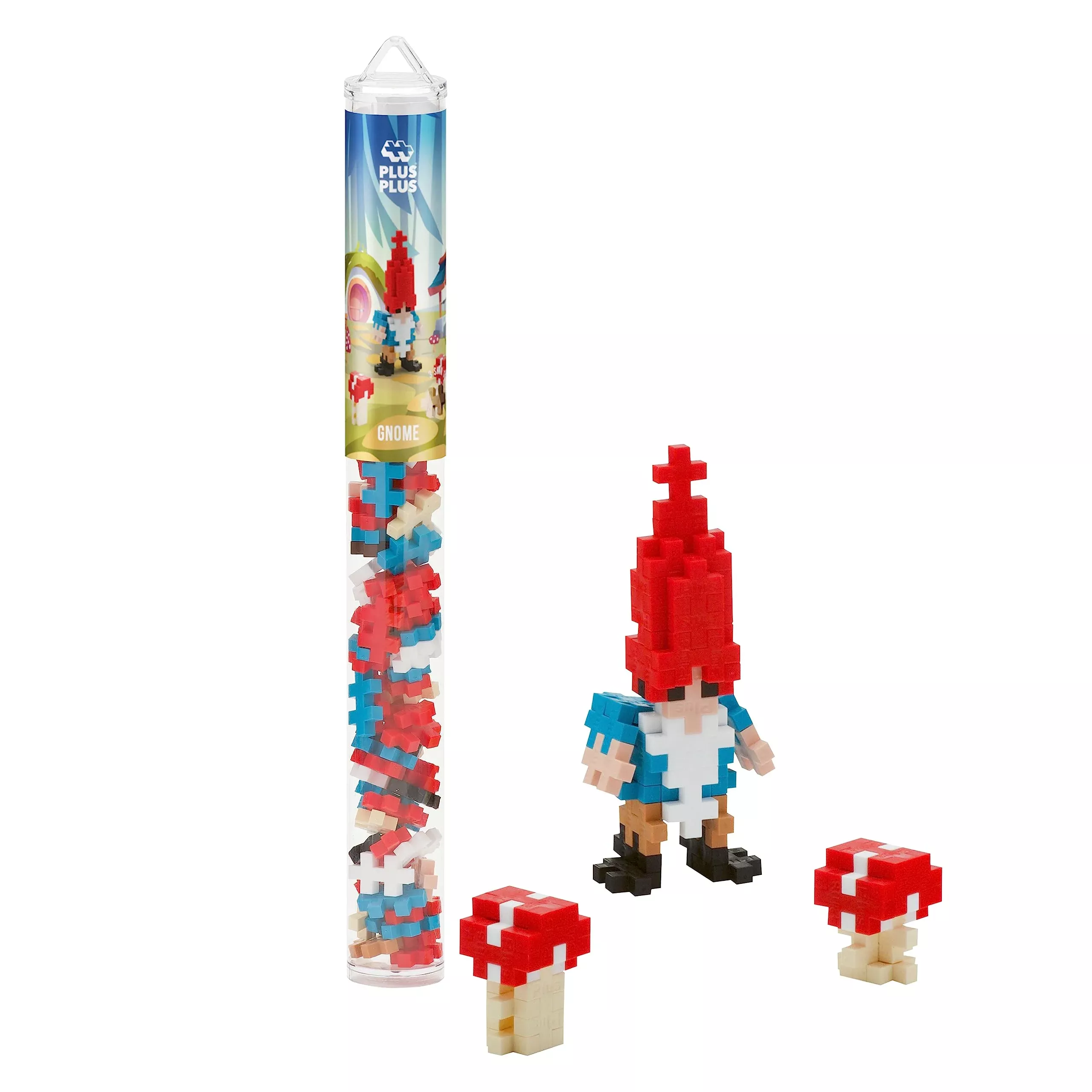 PLUS PLUS Create Your Own Gnome Building Kit, Small, Black, 70 Pieces