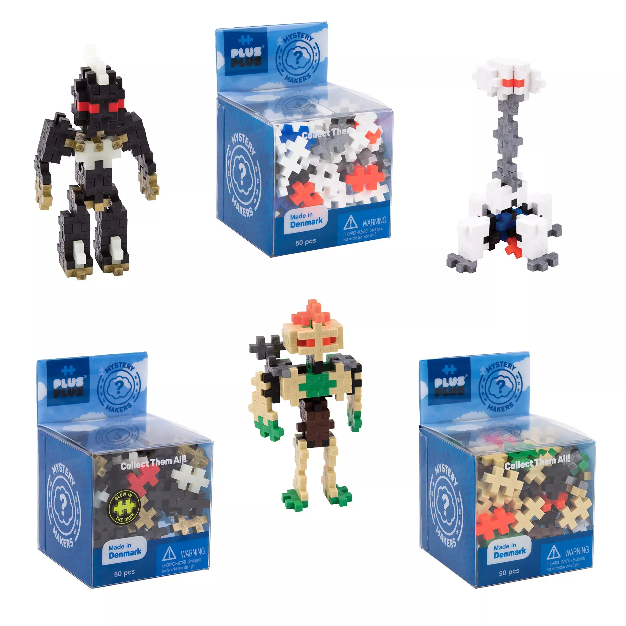 PLUS PLUS Mystery Makers Building Set, 50 Pieces, STEM Toy, Multicolor