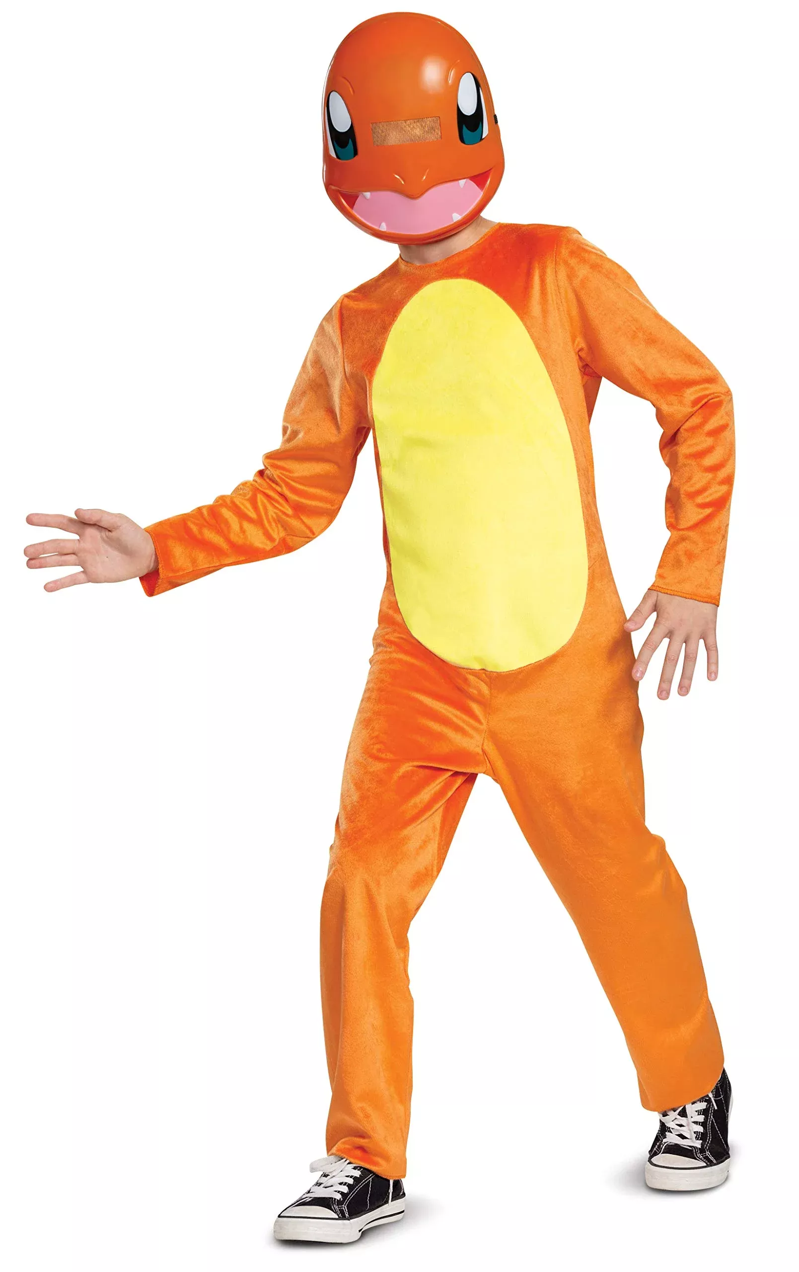 Pokémon Charmander Classic Costume Jumpsuit & Mask Large Orange