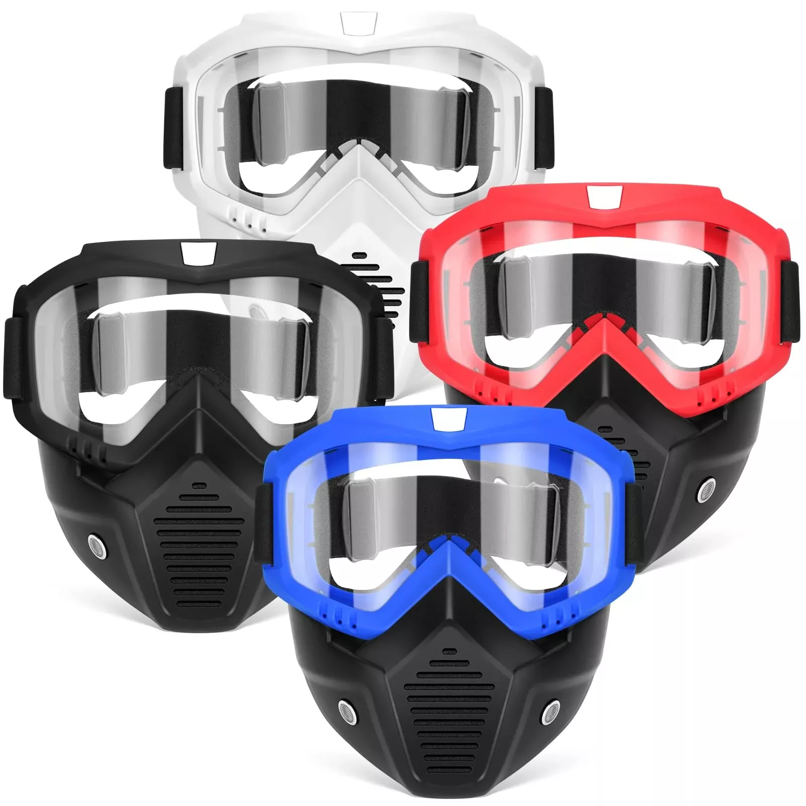 POKONBOY Tactical Masks 4 Pack for Nerf Rival Blasters Multicolor