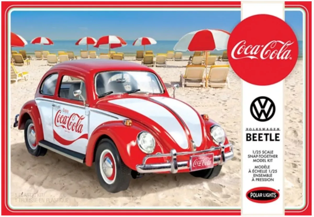 Polar Lights 960 1/25 Coca-Cola Classic VW Beetle Car Snap Model Kit