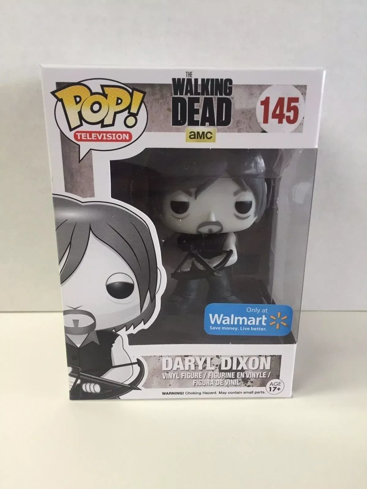 POP The Walking Dead Biker Daryl Dixon Figure 3.75" Black & White