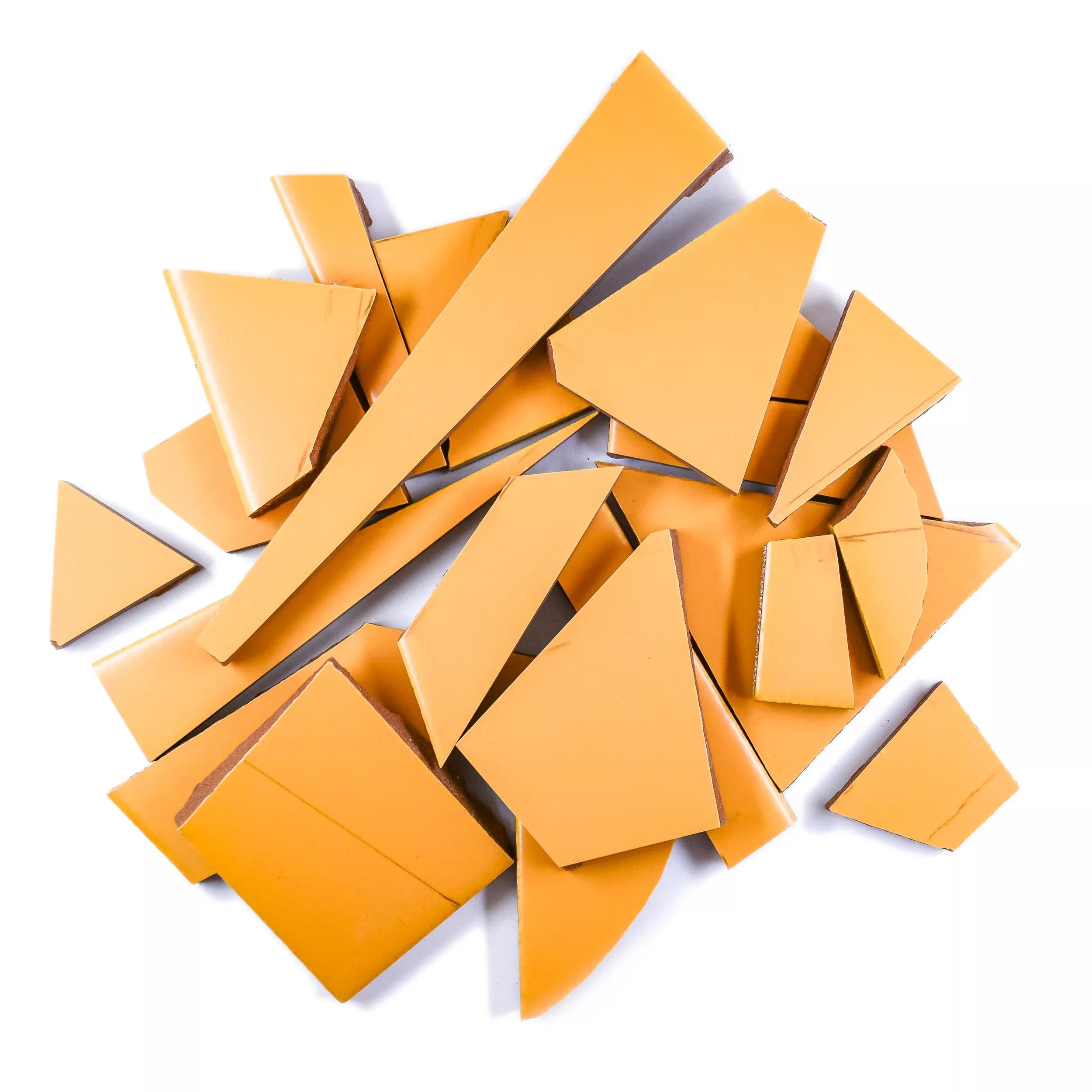 Pre-Cut Tile Scraps - Matte Golden Yellow