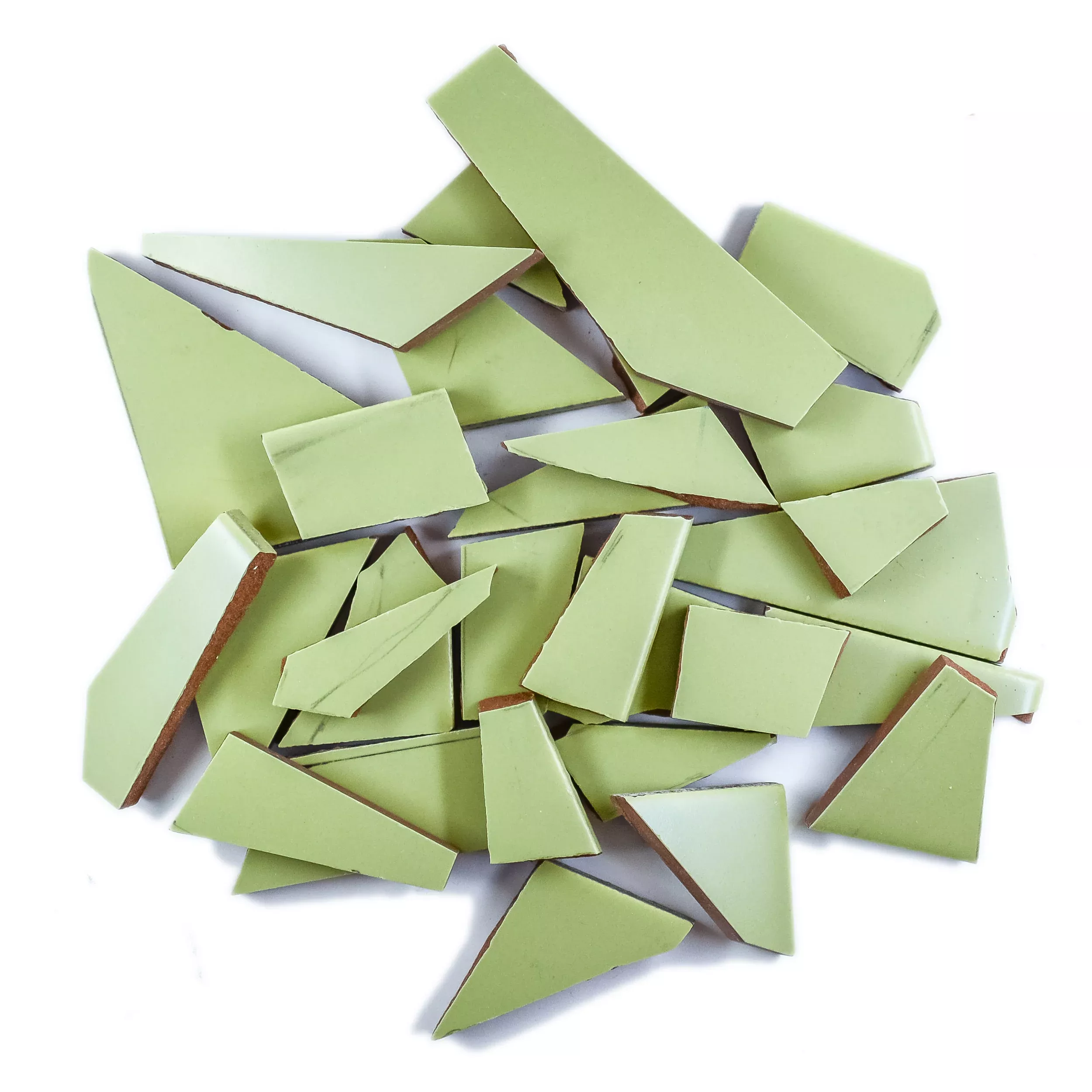 Pre-Cut Tile Scraps - Matte Light Green