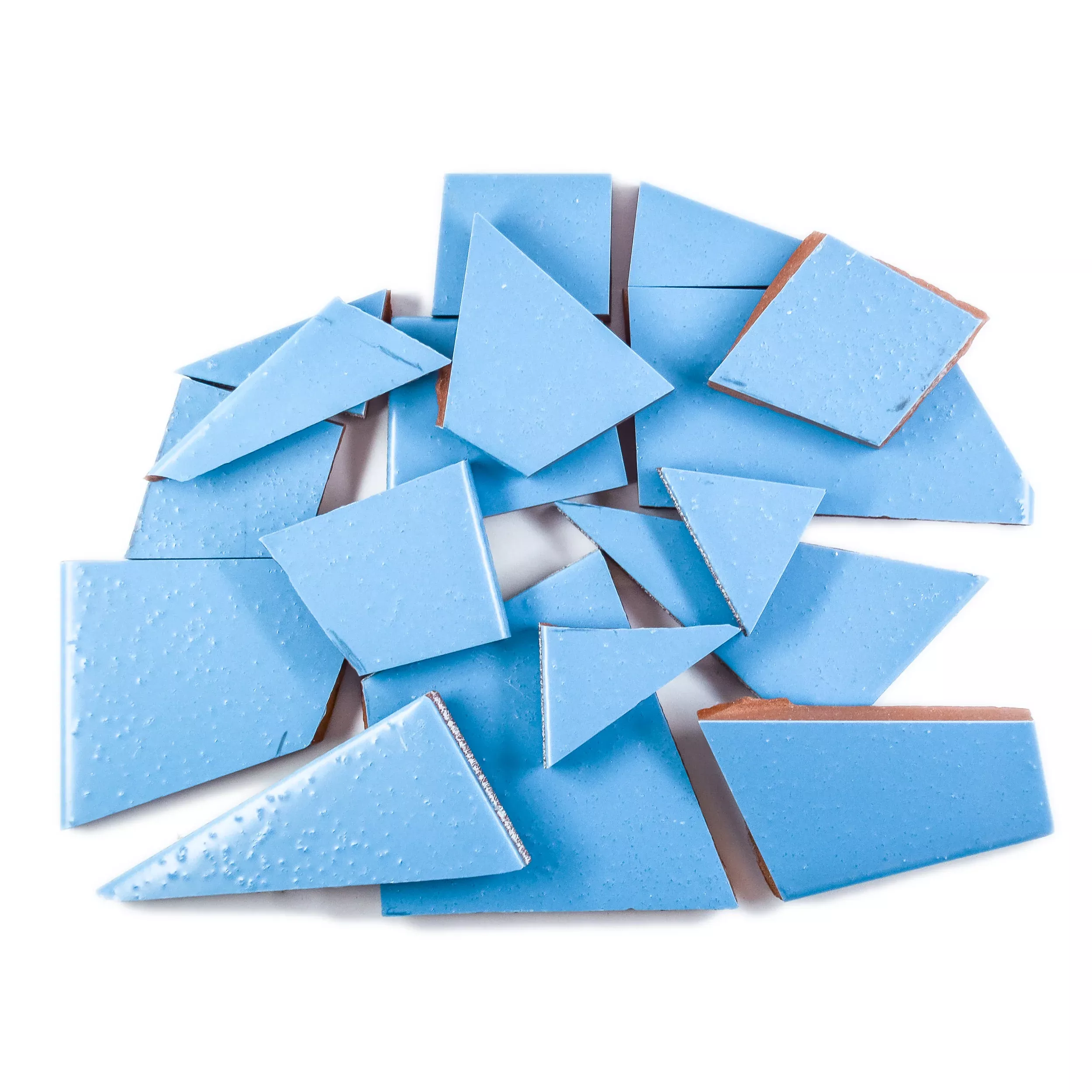 Pre-Cut Tile Scraps - Matte Sand Sky Blue