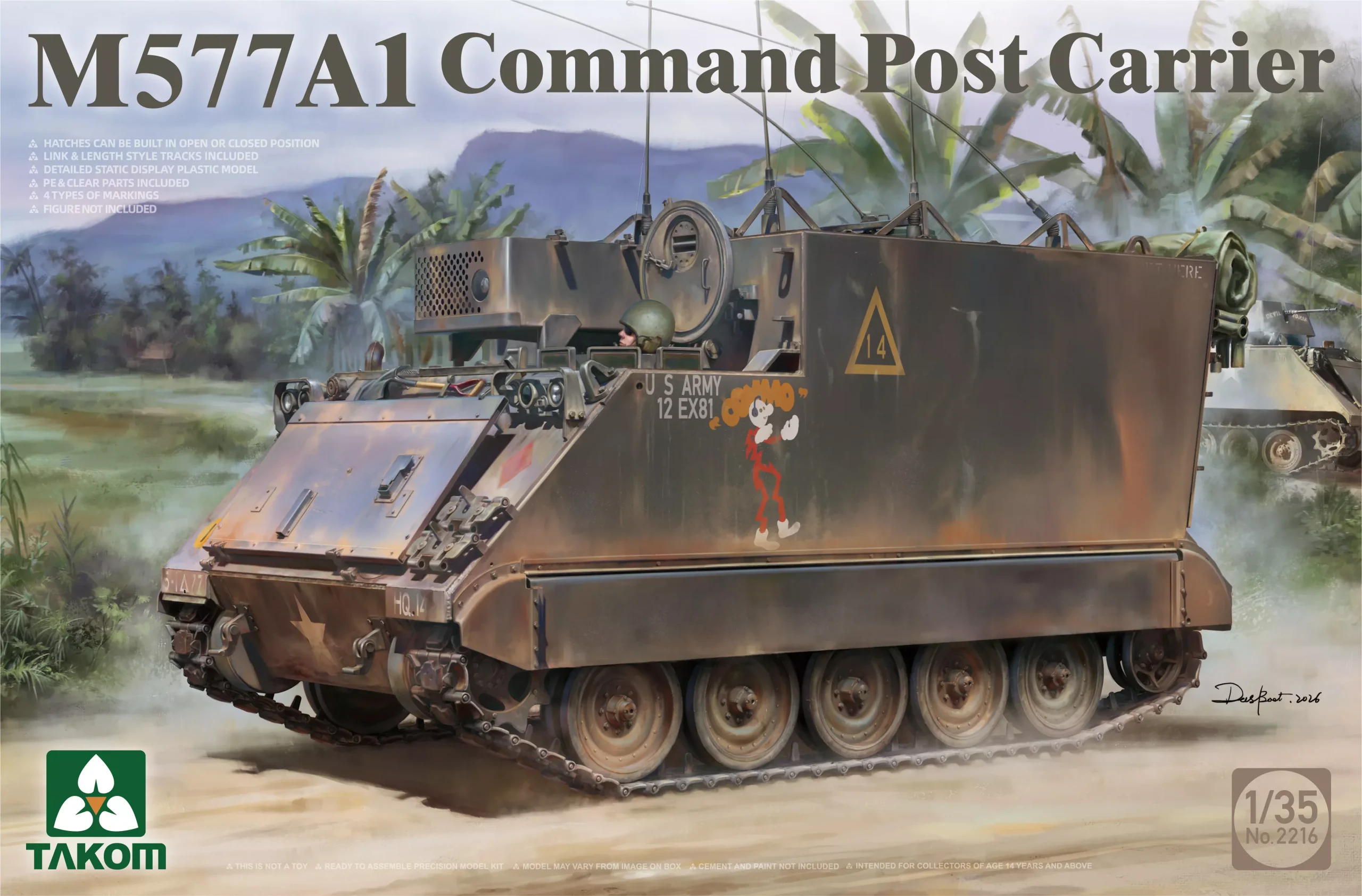 ***PRE-ORDER NOT IN STOCK Takom 2216 1/35 M577A1 Command Post Carrier PRE-ORDER***