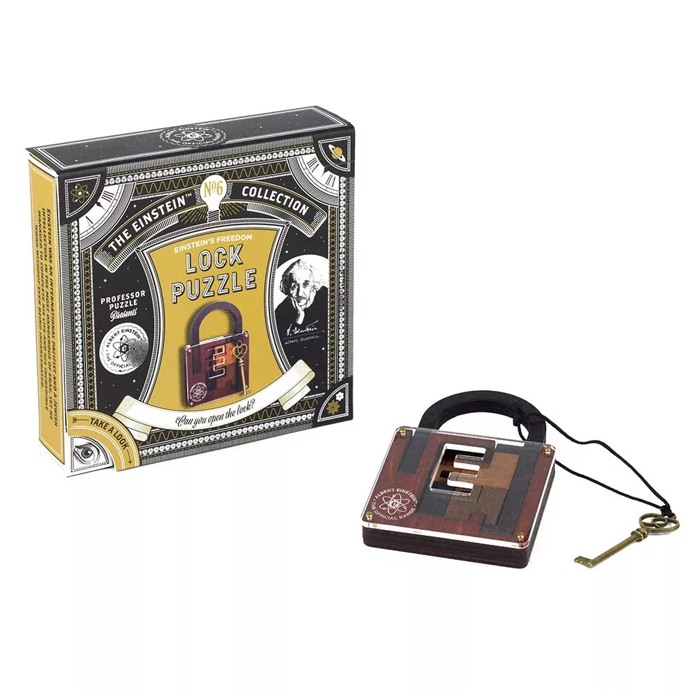 Professor PUZZLE Brain Teaser Puzzle Lock - Yellow, One Size