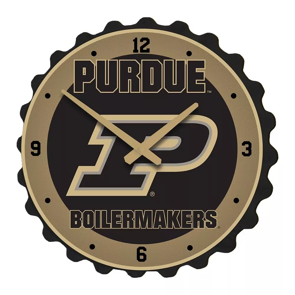 Purdue Boilermakers: Bottle Cap Wall Clock