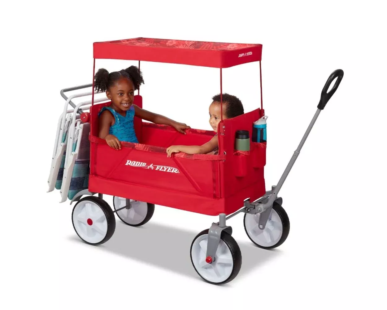 Radio Flyer Beach & Boardwalk 3-in-1 EZ Fold Wagon, Red