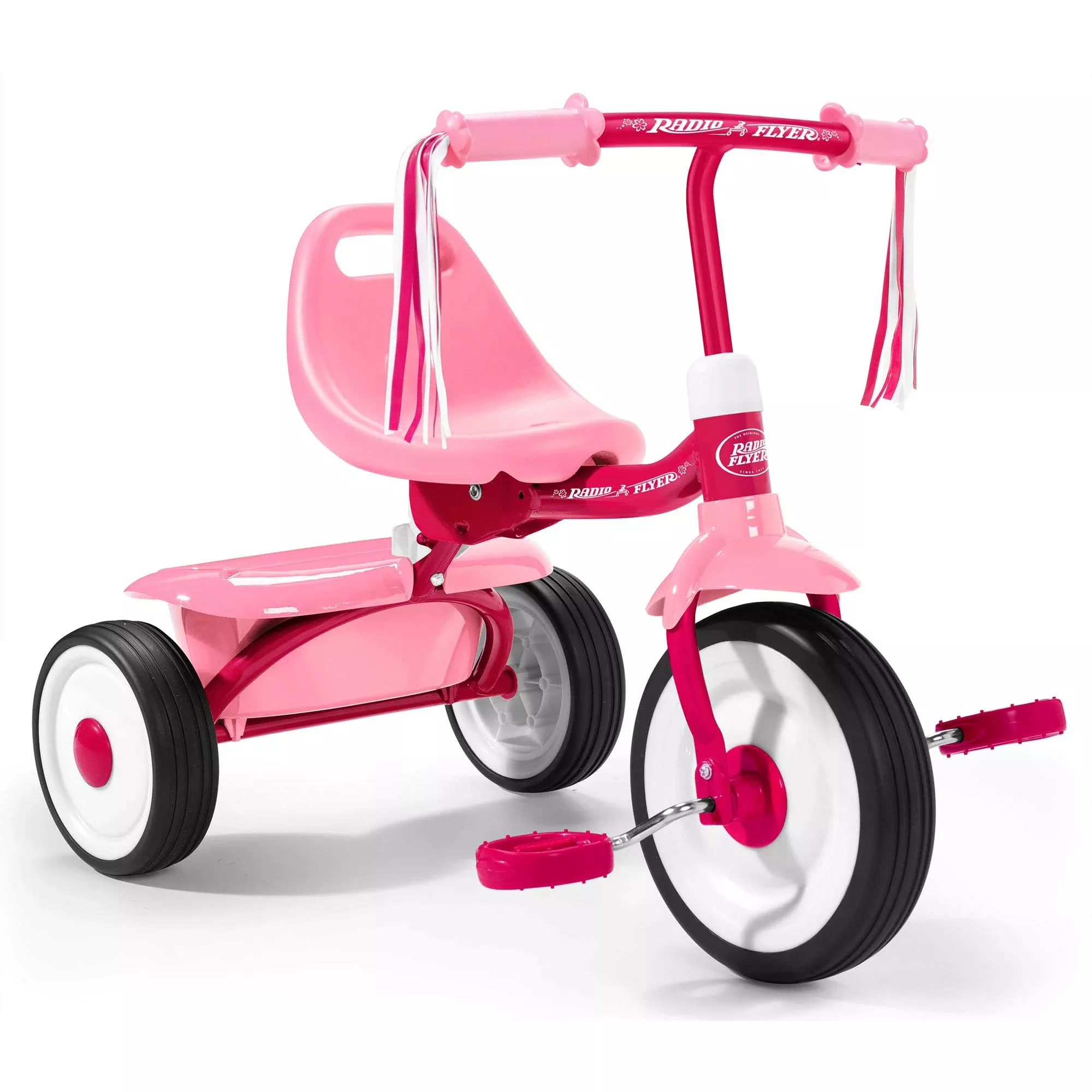 Radio Flyer Fold 2 Go Trike for Kids, Pink, 15.35" L