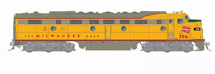 Rapido 028554 HO Scale EMD E8A Milwaukee Road MILW 30A with DCC and Sound