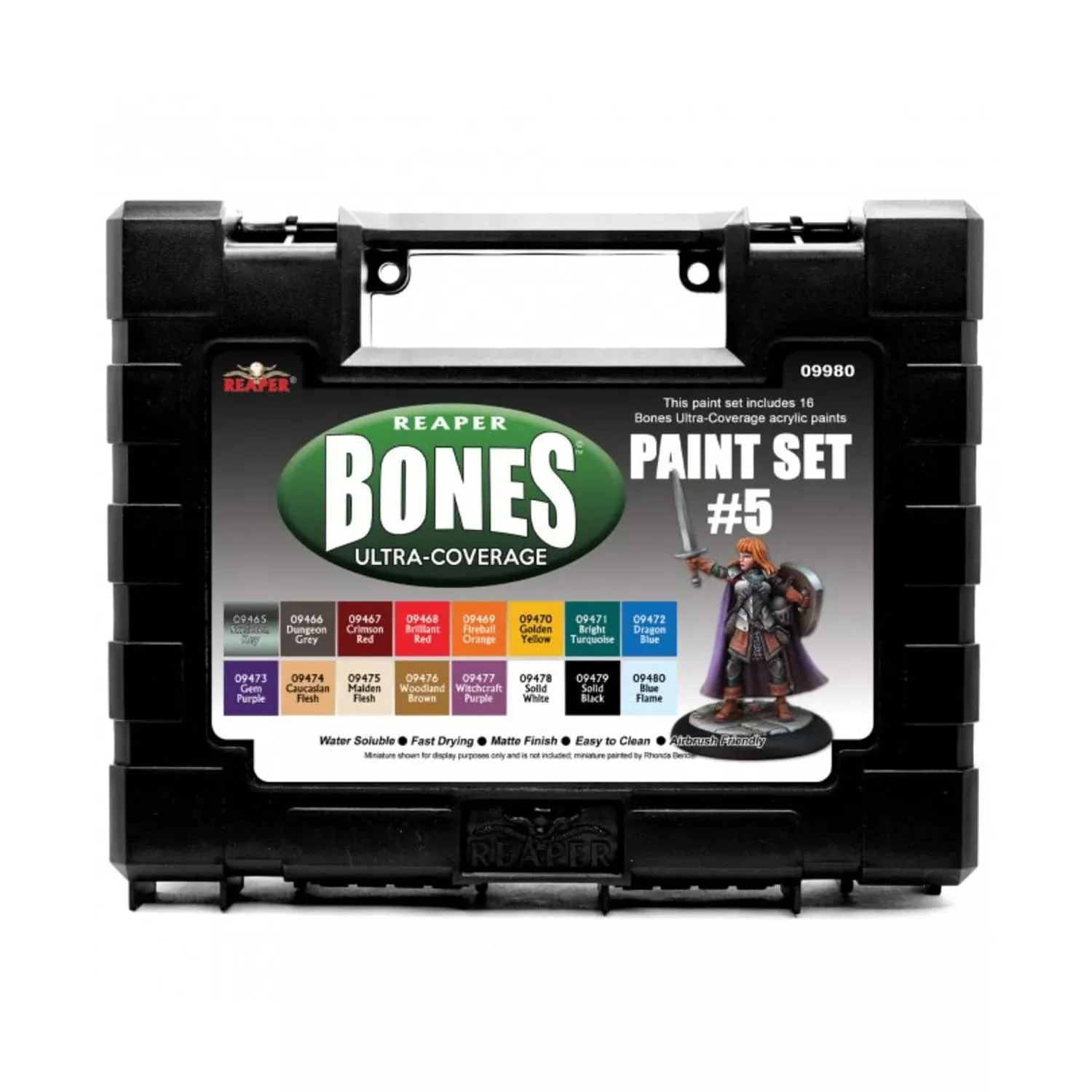 Reaper Master Series Bones Ultra-Coverage Acrylic Paint Set 5 Miniatures