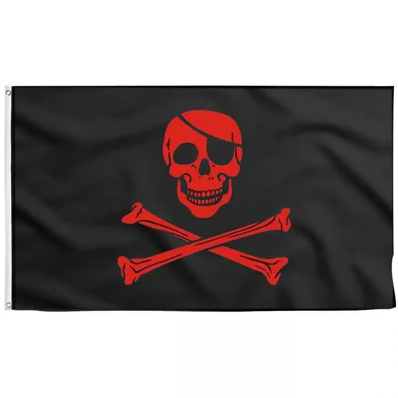 Red Skeleton Pirate Flag - Jolly Roger | Sons Of Pirate