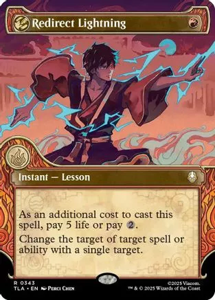 Redirect Lightning (Showcase) (TLA-343) [Avatar: The Last Airbender]