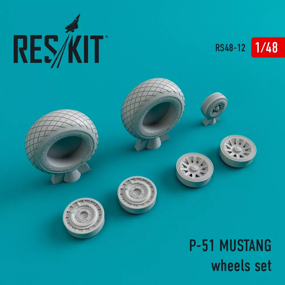 Res/Kit 480012 1/48P-51 Mustang Wheel Set