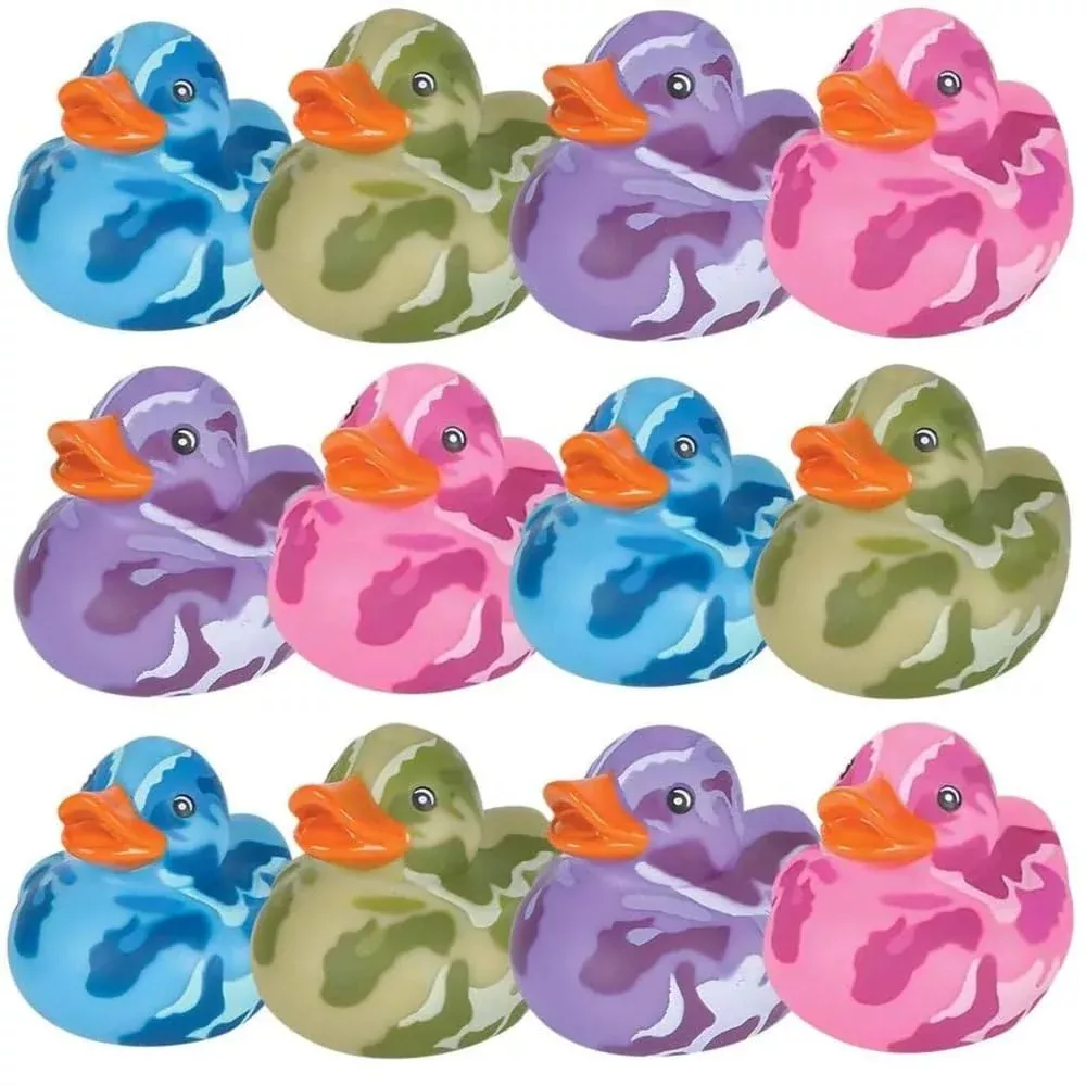 Rhode Island Novelty Camouflage Rubber Duckies, One Dozen, Assorted