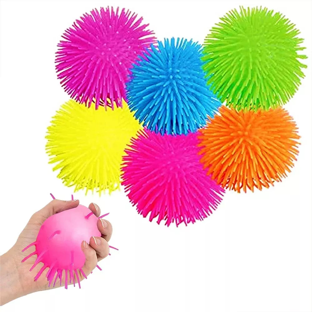 Rhode Island Novelty Puffer Balls Set of 6, 5” Multicolor,