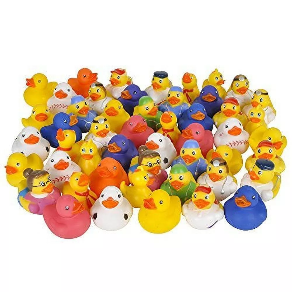 Rhode Island Novelty Rubber Ducky Assortment 50-Pack 2 Inch