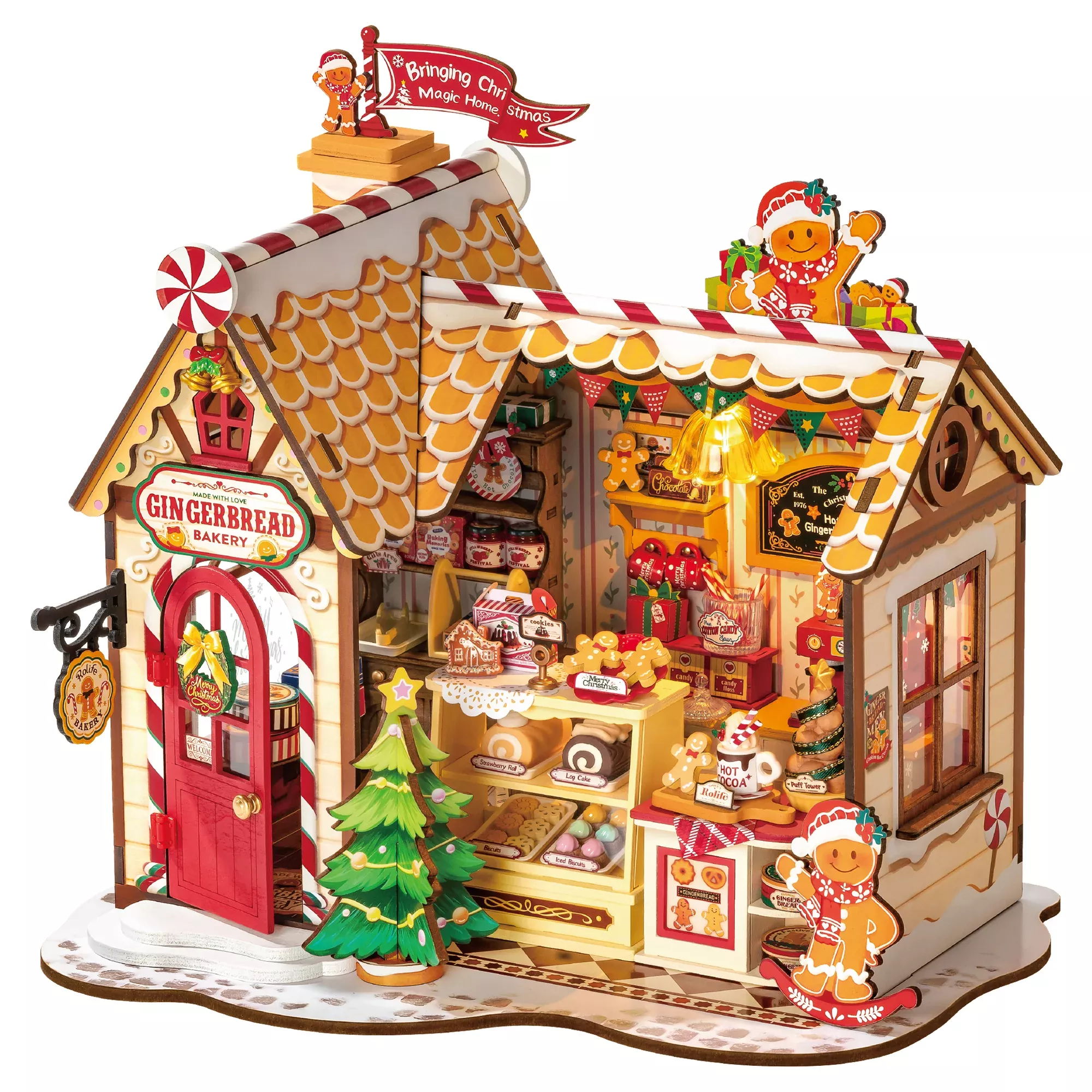 Robotime DG176 Gingerbread House DIY Wooden 3D Puzzle