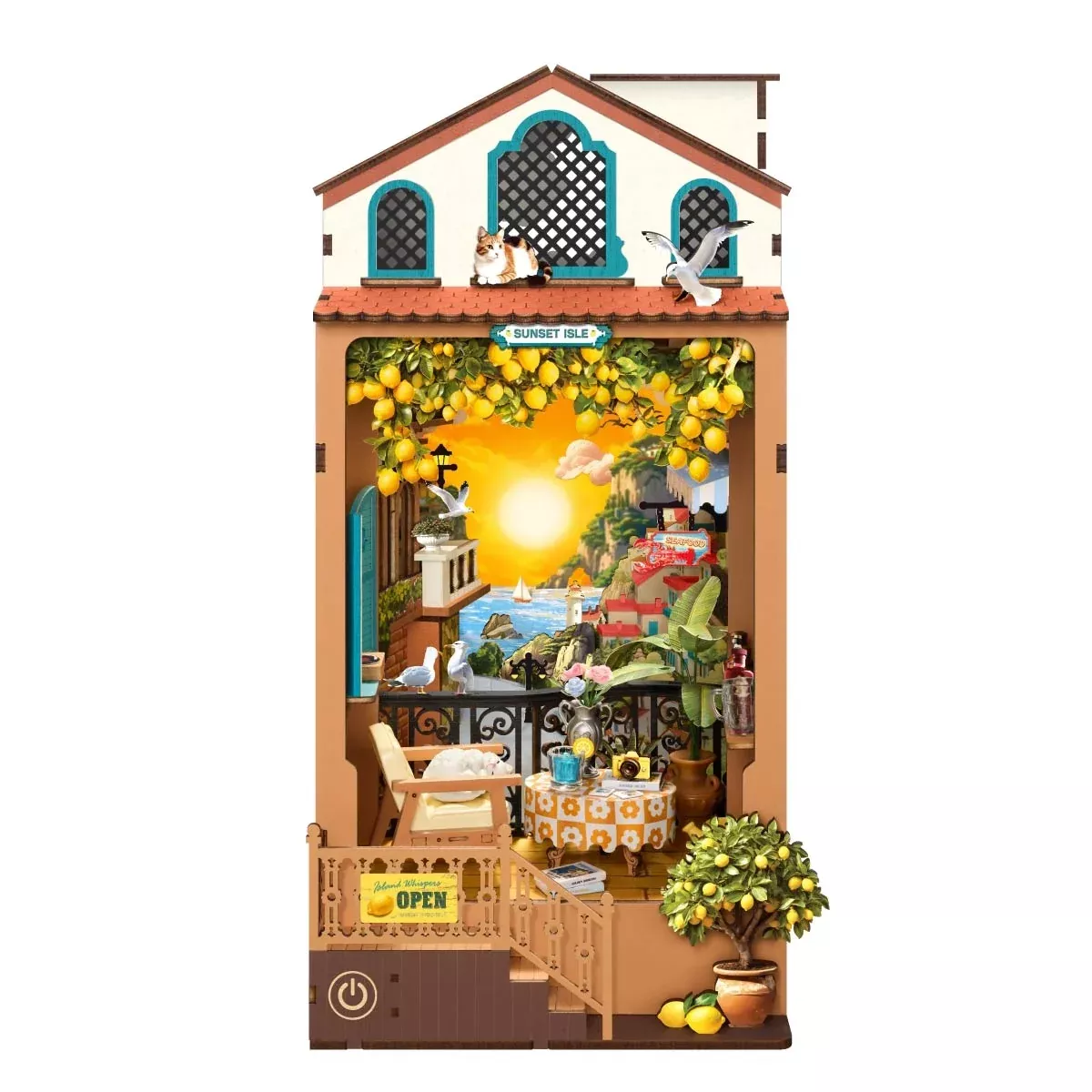 Robotime TGB18 Sunset Isle DIY Book Nook Kit