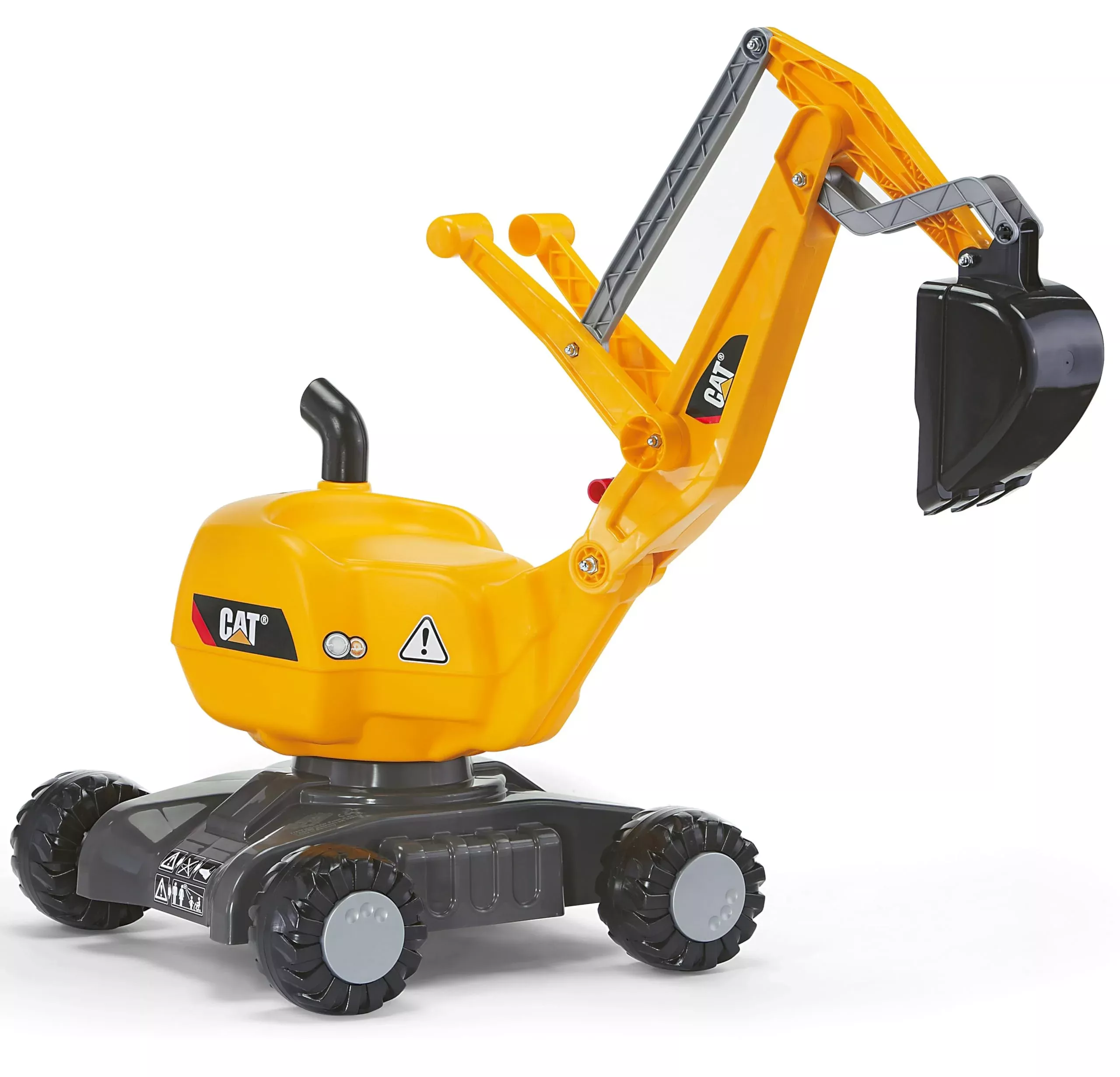 ROLLY TOYS 360-Degree Excavator Ride-On Digger Yellow Large