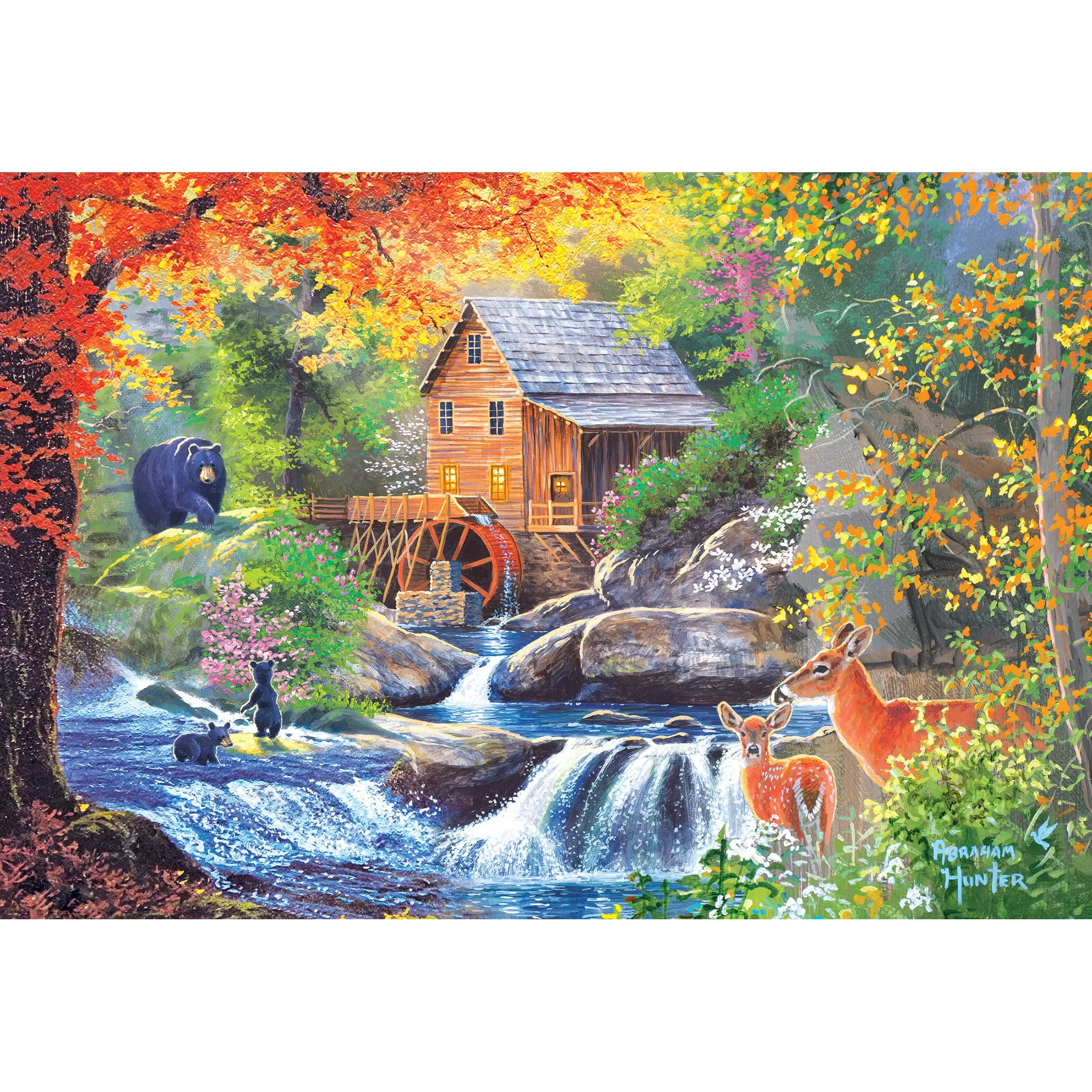 RoseArt 2000pc Jigsaw Puzzle - "Spring Mill", Large, Multi-colored