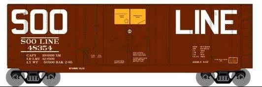 Roundhouse 1012 HO Scale 40' Grain Boxcar SOO Line 48354