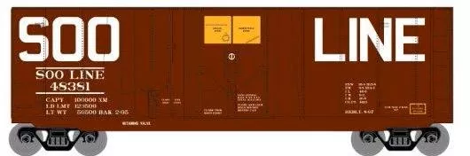 Roundhouse 1014 HO Scale 40' Grain Boxcar SOO Line 48381