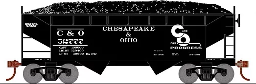 Roundhouse 1285 HO Scale 34' Offset Open Hopper Chesapeake & Ohio C&O 52777